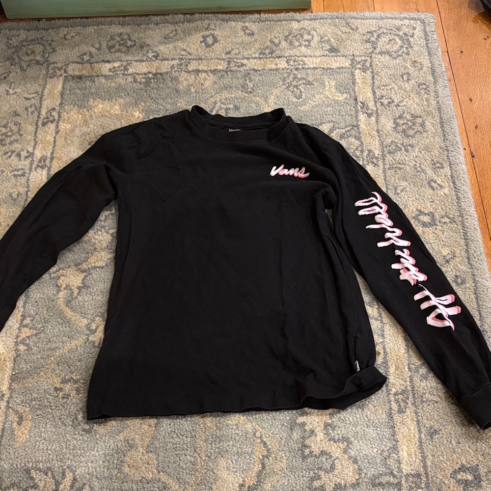 Vans Black Crew Neck Long sleeve Tee
